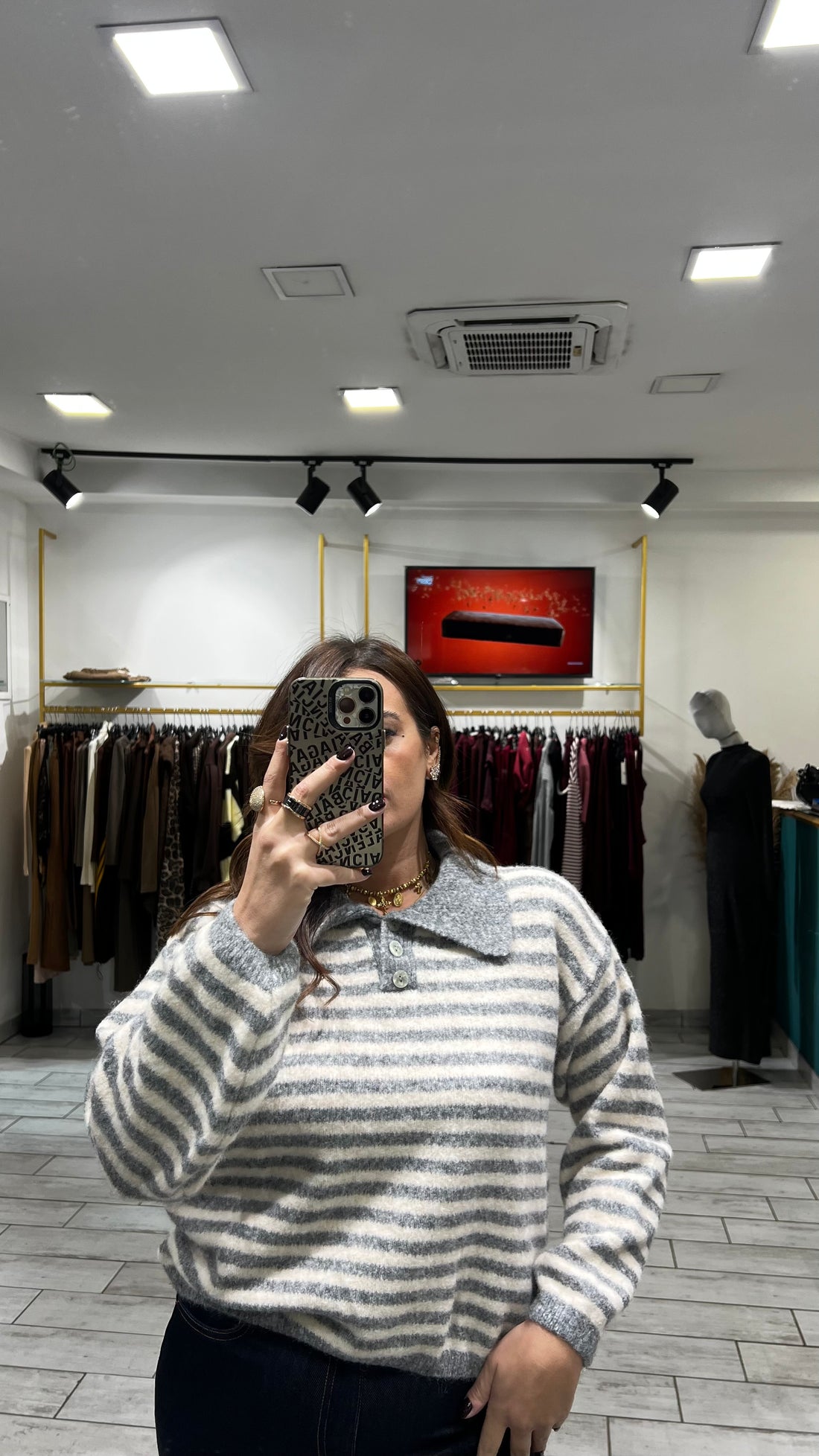 Pull a Polo Grigio/Panna