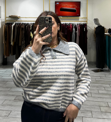 Pull a Polo Grigio/Panna