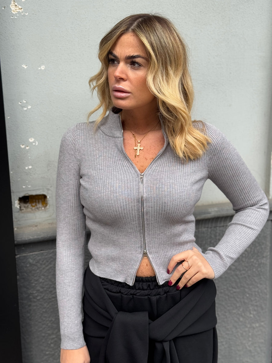 Maglioncino Siena Grigio con zip