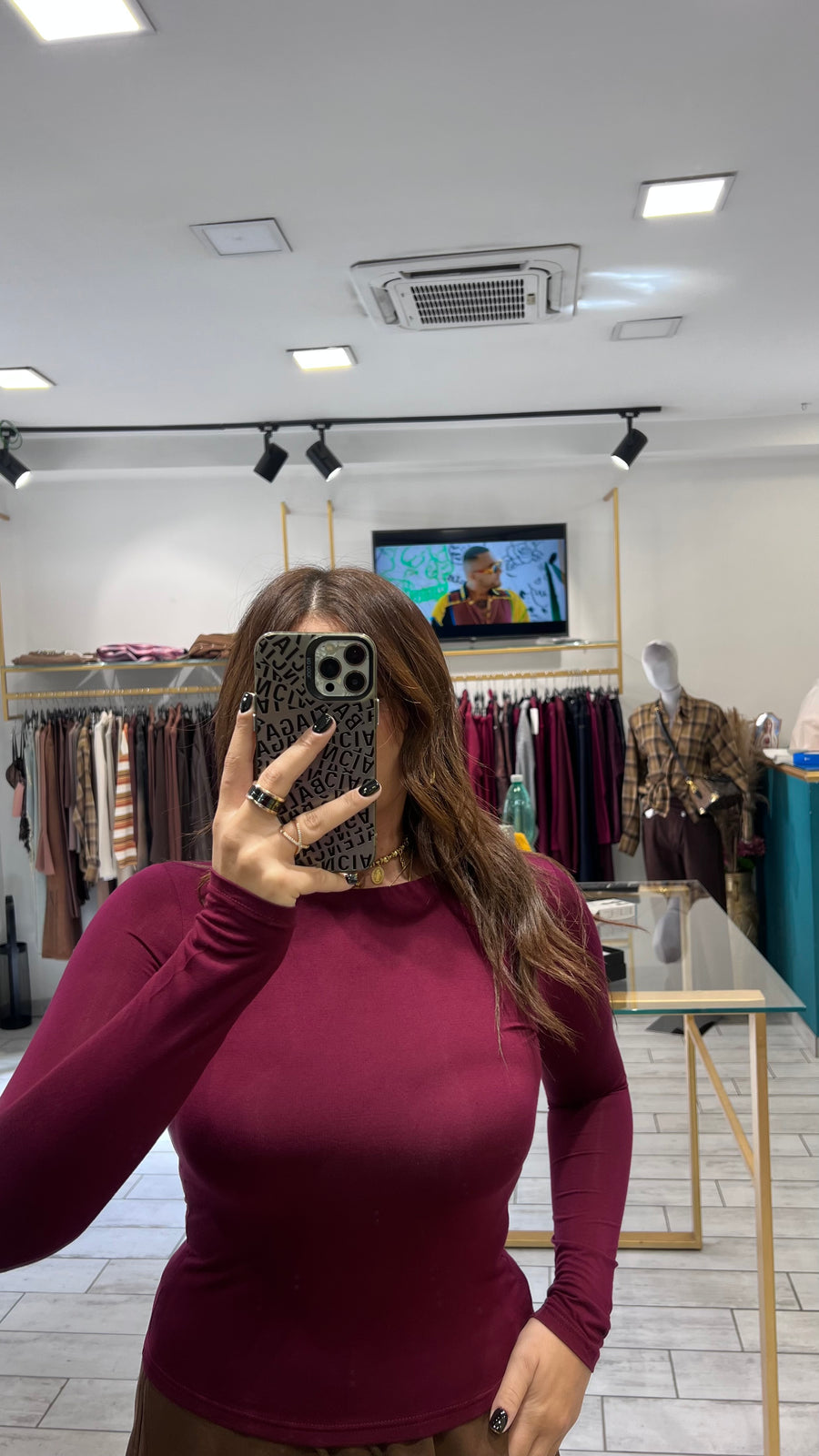 Maglia Carly a girocollo Vinaccia