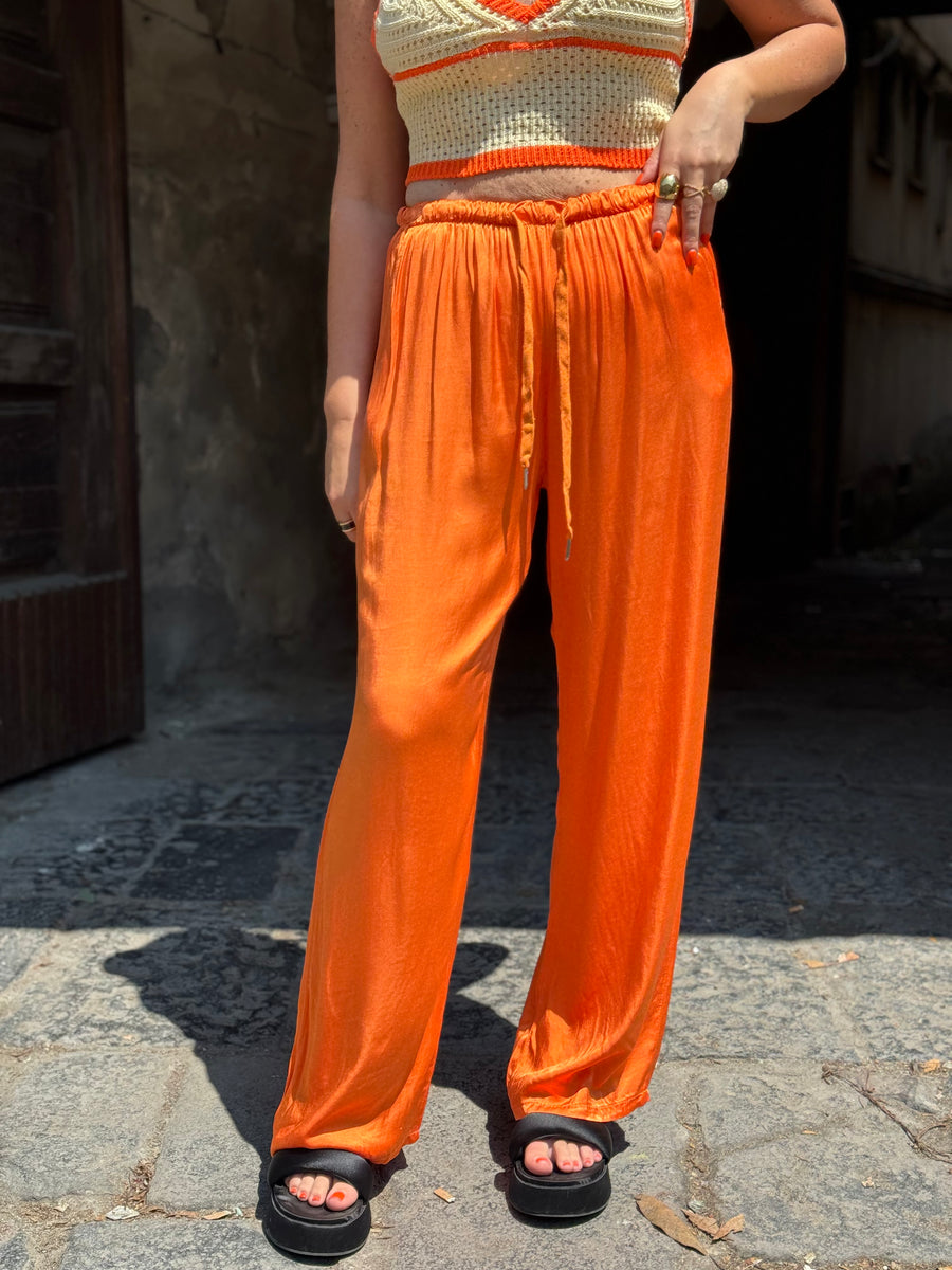 Pantalone Satin Arancio