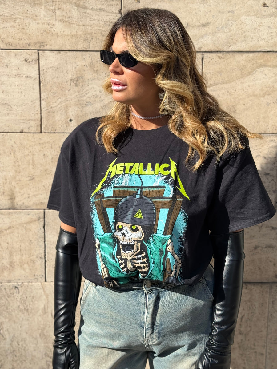 Set T-Shirt Rock Metallica con Bustino