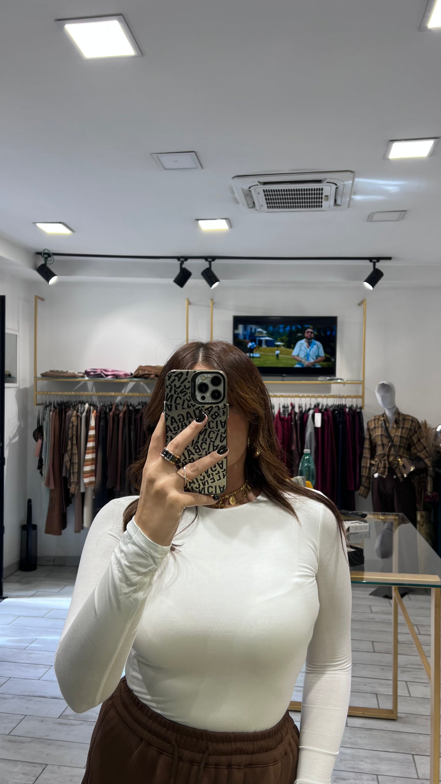 Maglia Carly a girocollo Bianca