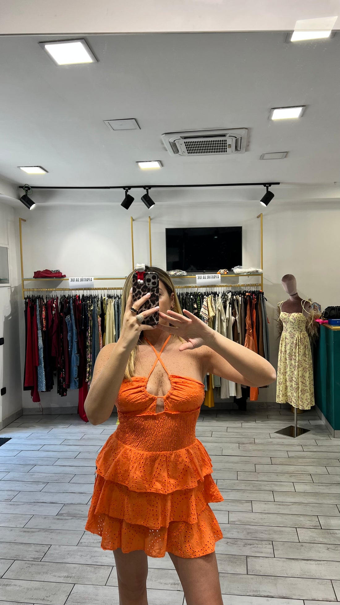 Mini Dress San Gallo Arancio