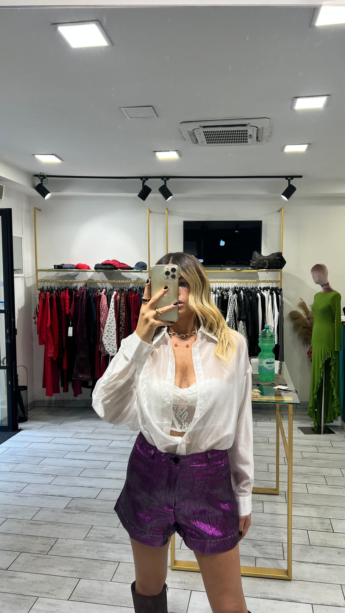 Pantaloncino Miami Viola/Oro