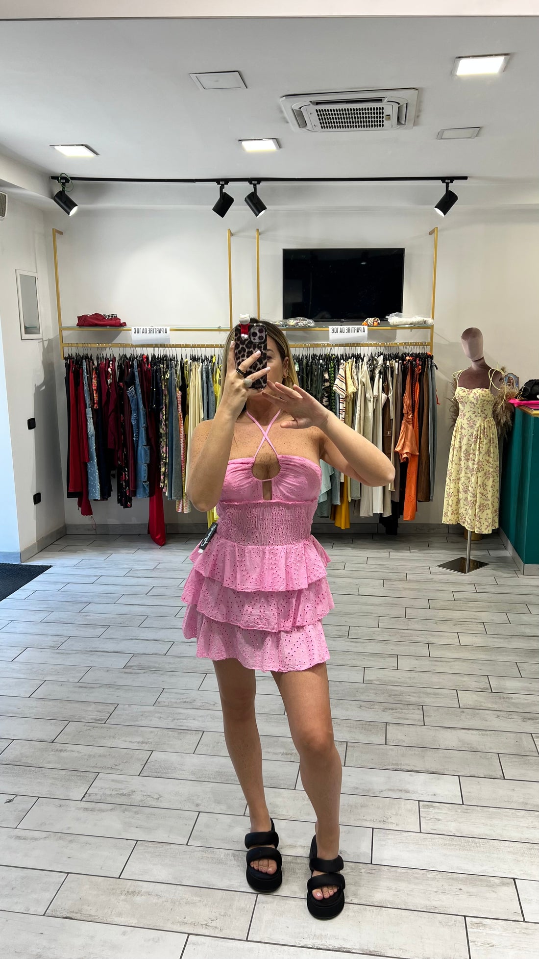 Mini Dress San Gallo Rosa