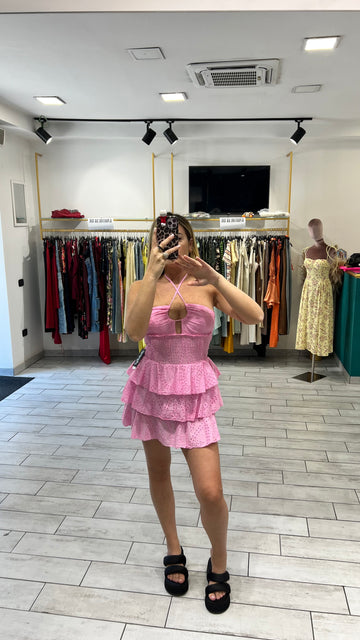 Mini Dress San Gallo Rosa