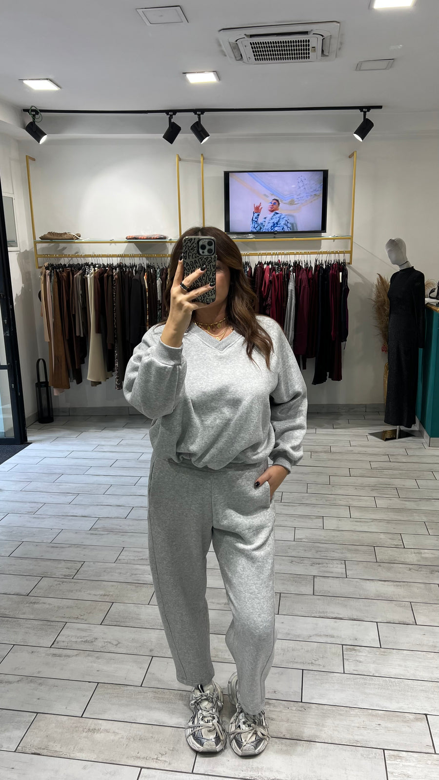 Coordinato Terry Grigio