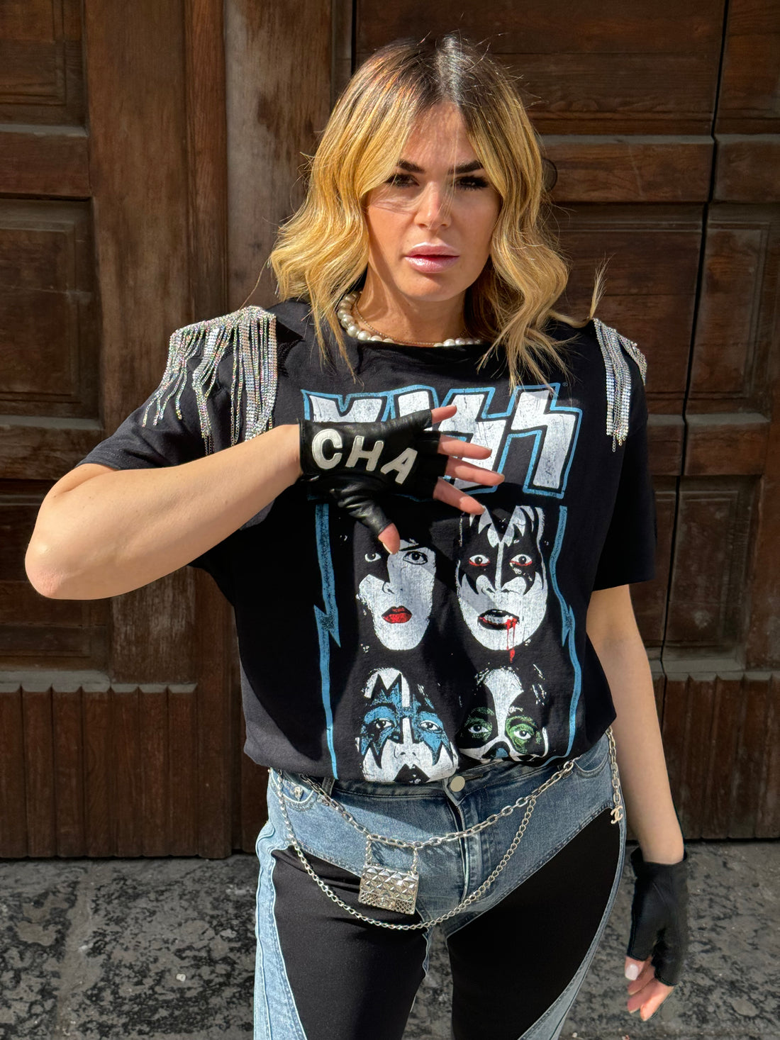 T-Shirt Rock Kiss White