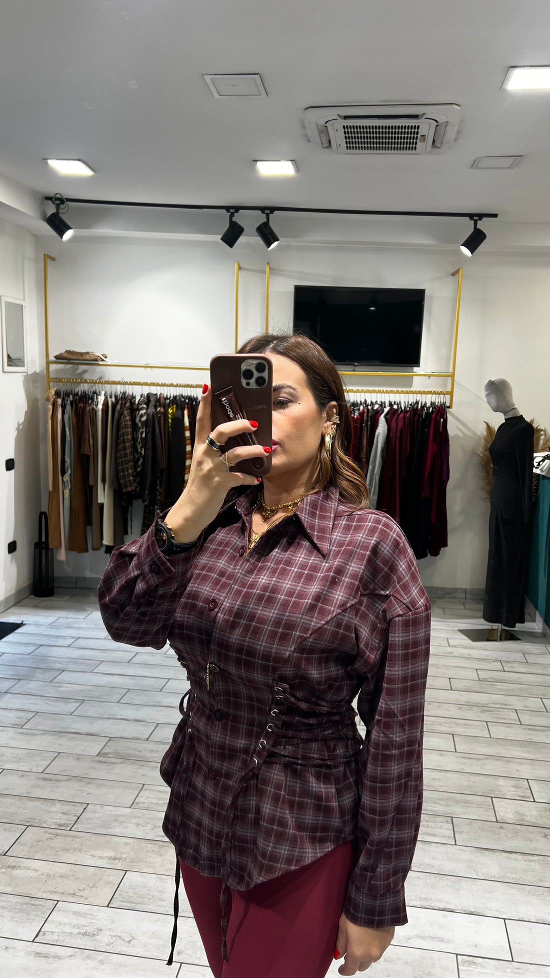 Camicia Kamilah Bordo