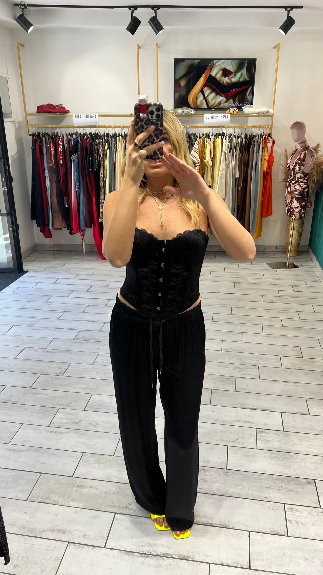 Pantalone Satin Nero