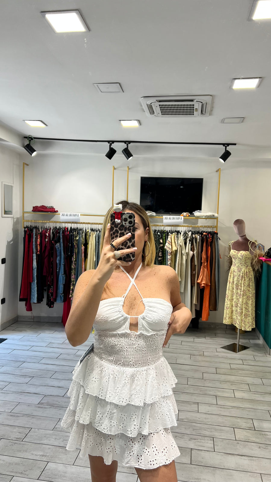 Mini Dress San Gallo Bianco