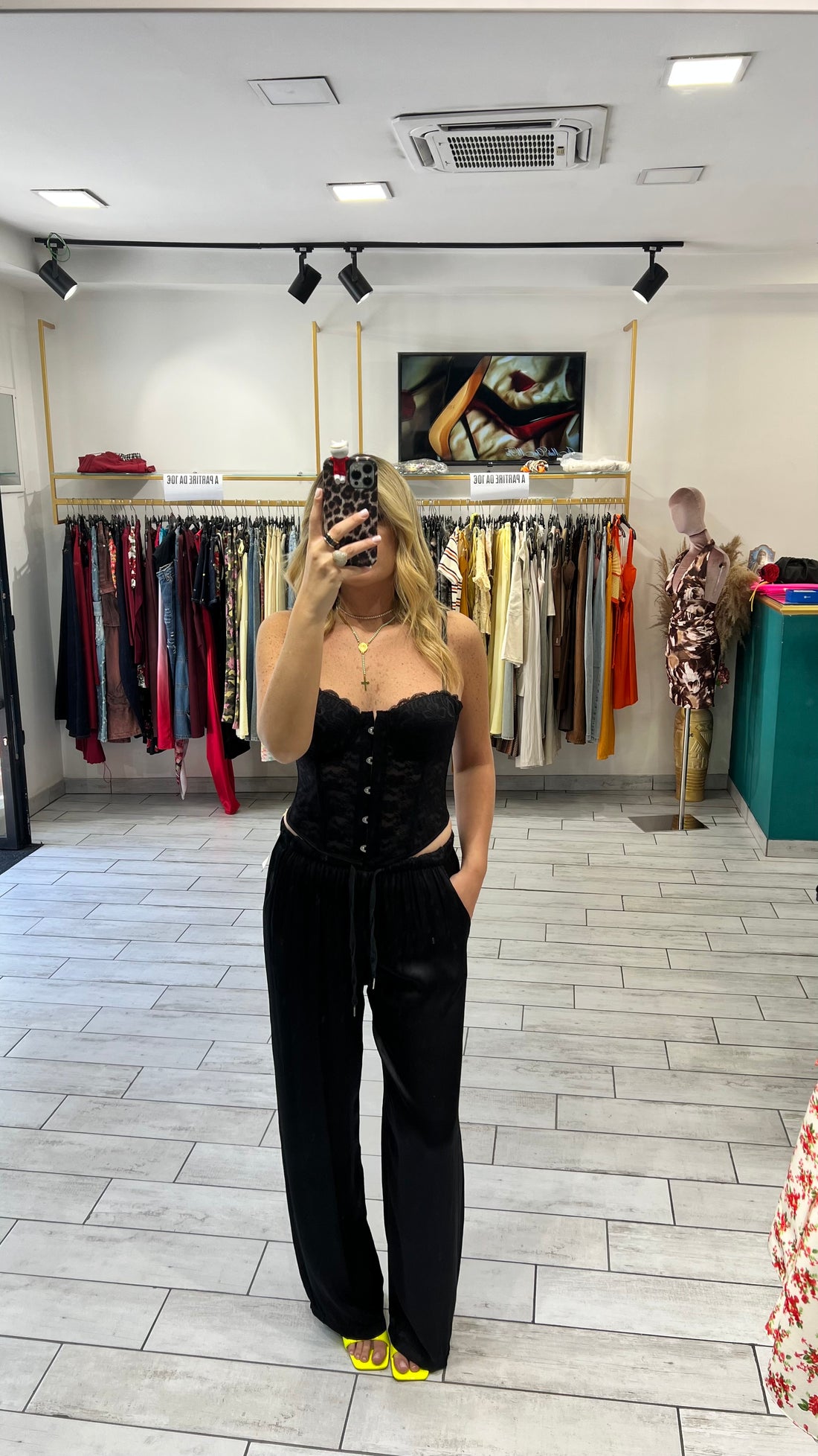 Pantalone Satin Nero