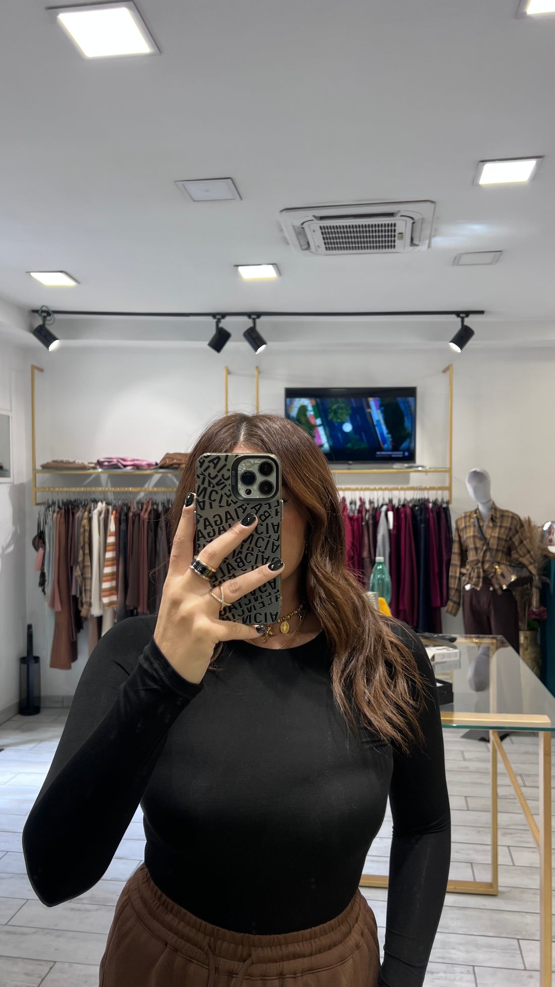 Maglia Carly a girocollo Nera