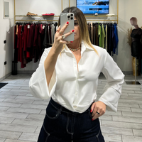 Camicia a incrociatina Bianca