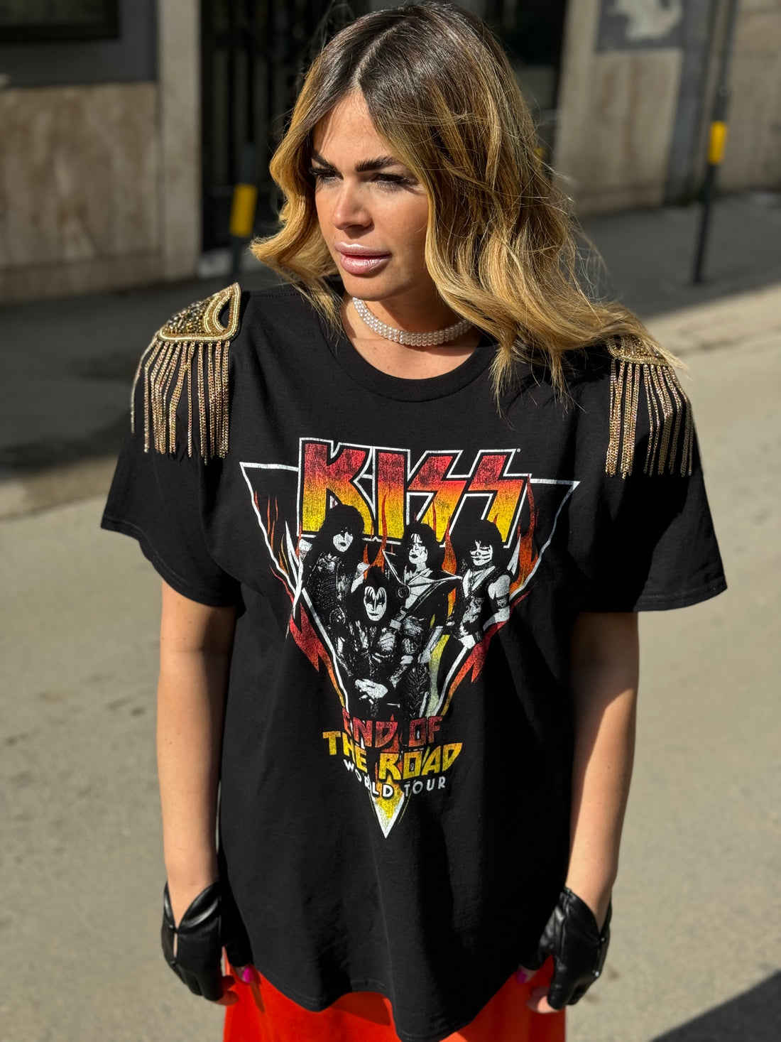 T-Shirt Rock Kiss Fire
