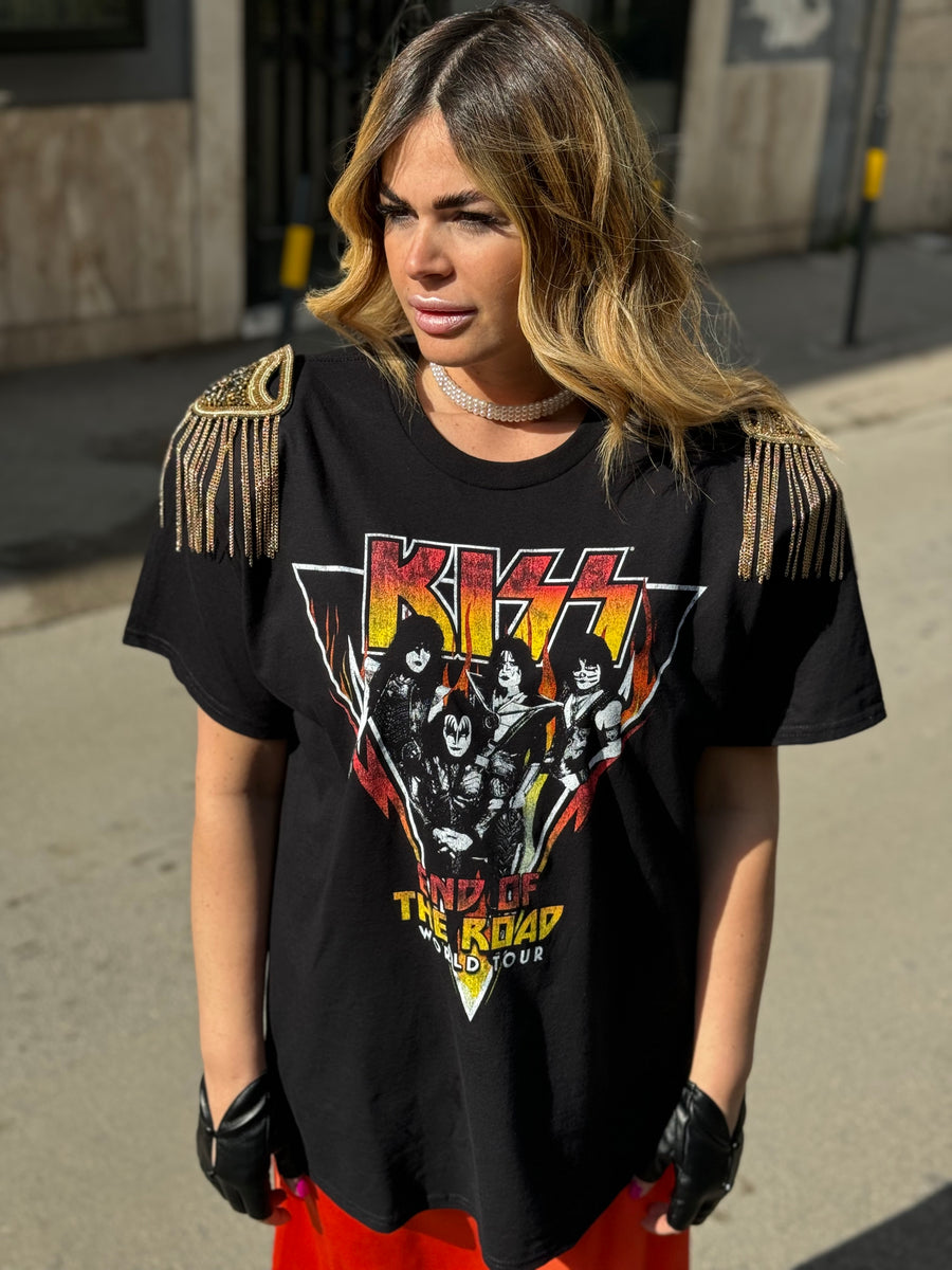 T-Shirt Rock Kiss Fire