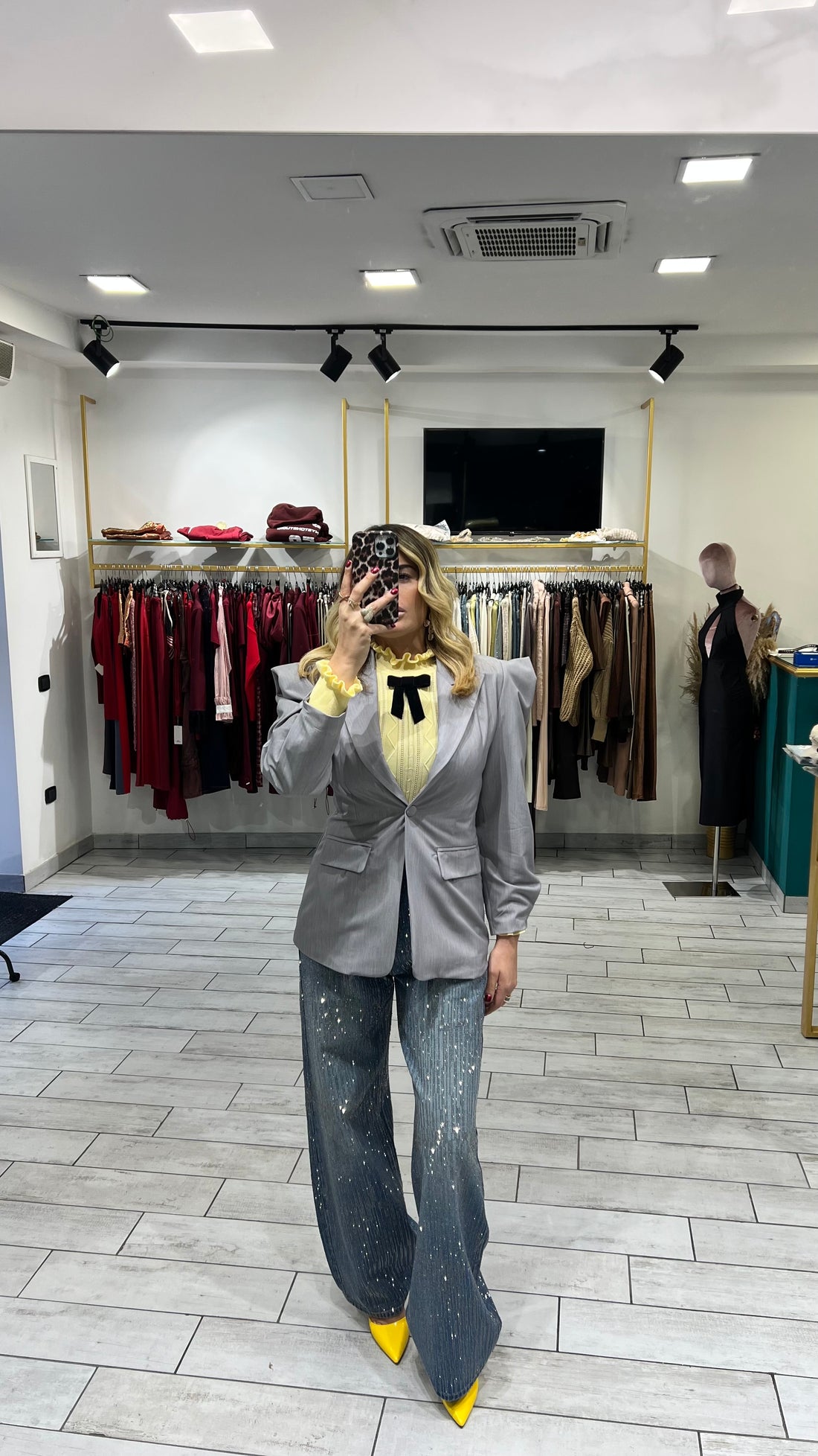 Giacca Shoulder Grigia