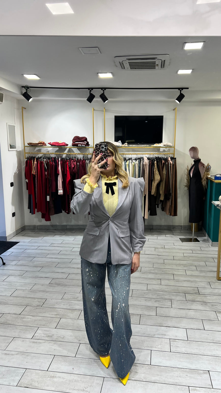 Giacca Shoulder Grigia