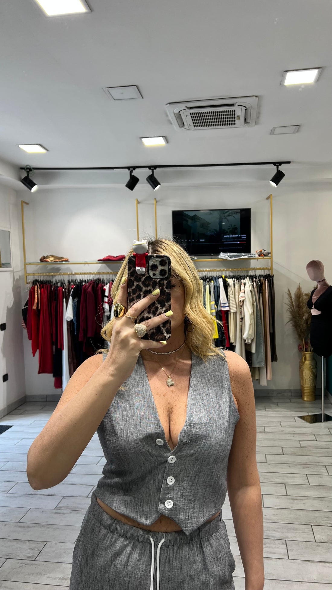 Coordinato Nicole Grigio Bruciato