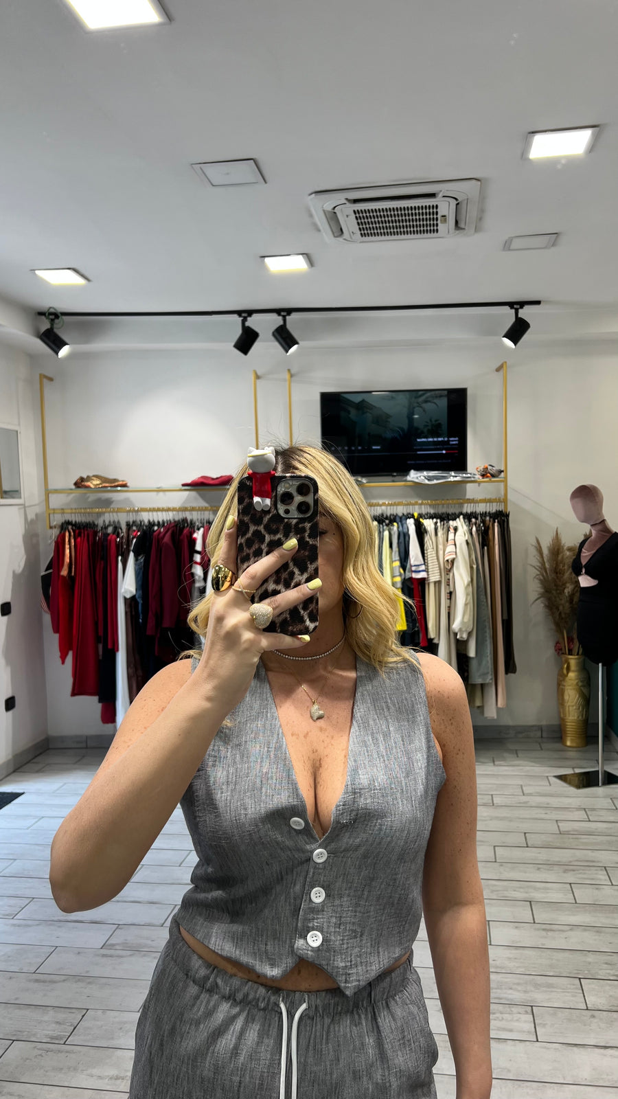 Coordinato Nicole Grigio Bruciato