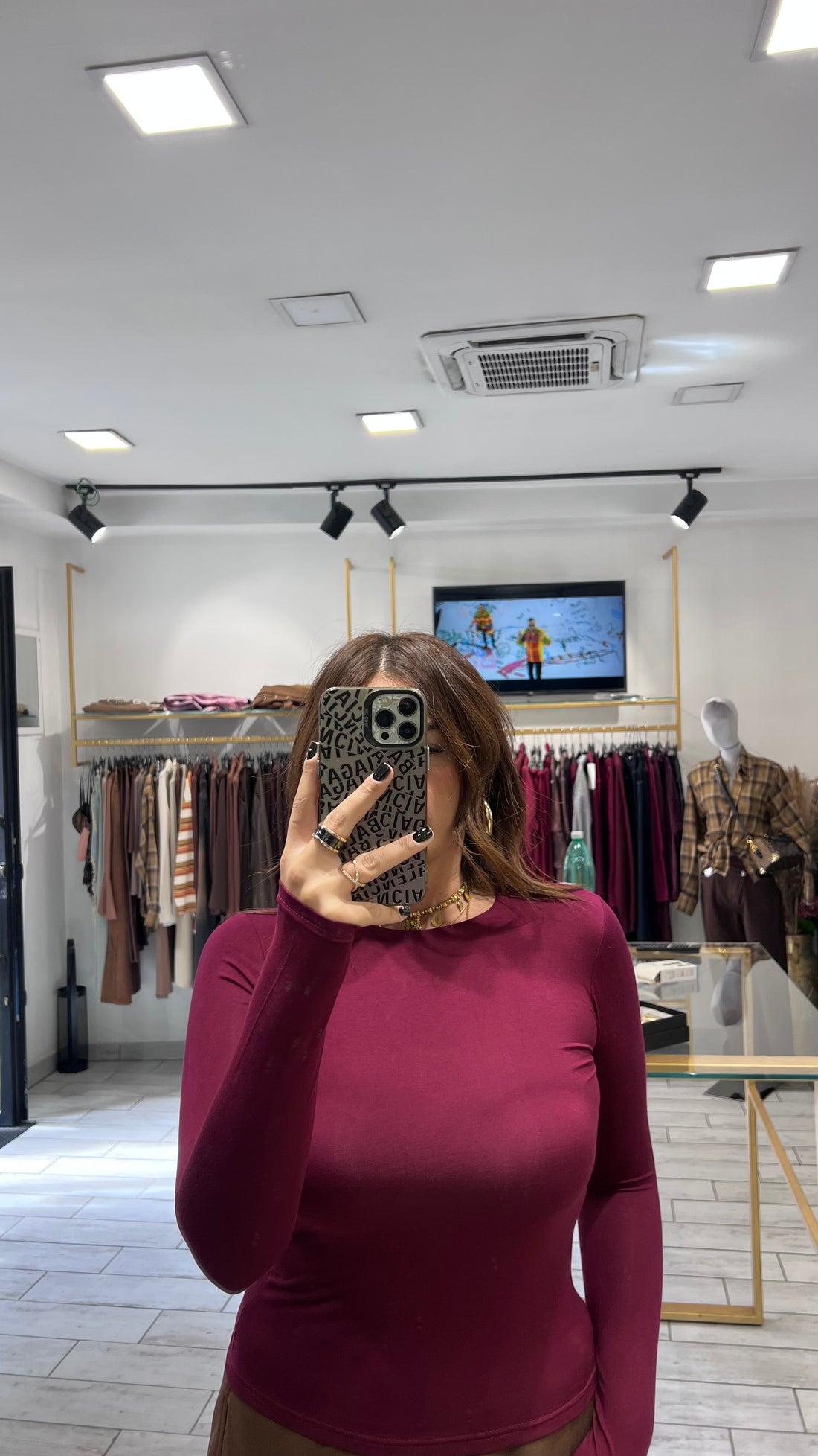 Maglia Carly a girocollo Vinaccia