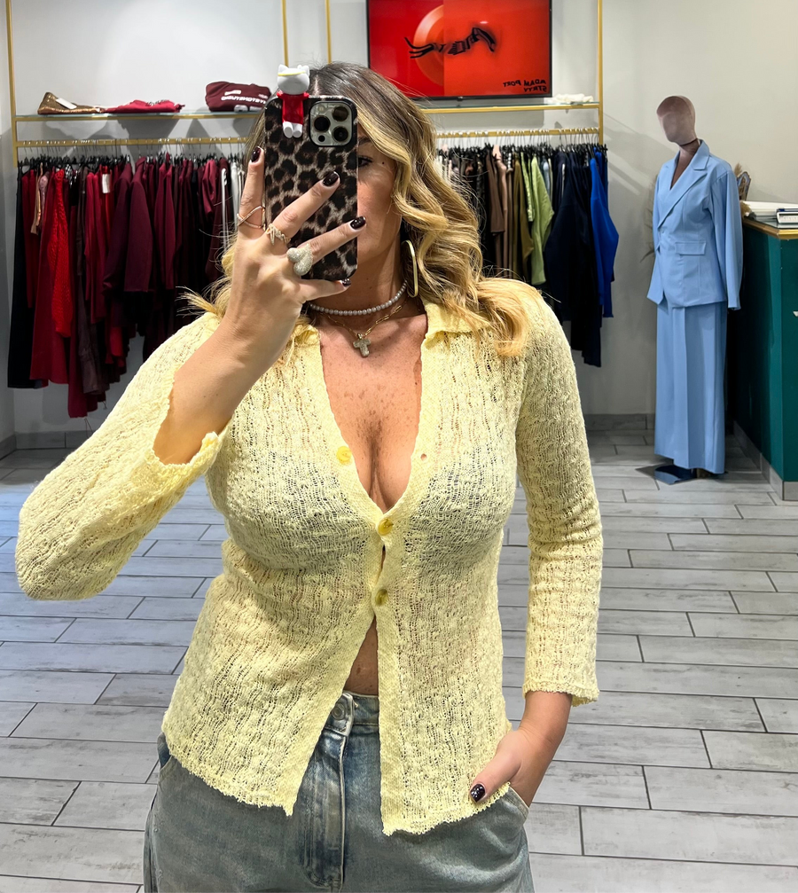 Maglia Sienna in filo Gialla