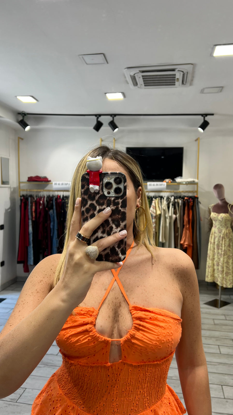 Mini Dress San Gallo Arancio