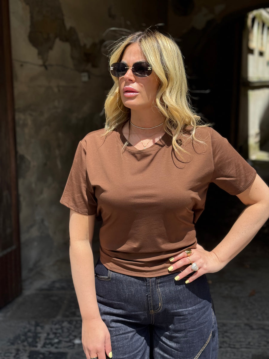 T-Shirt Alaia Marrone