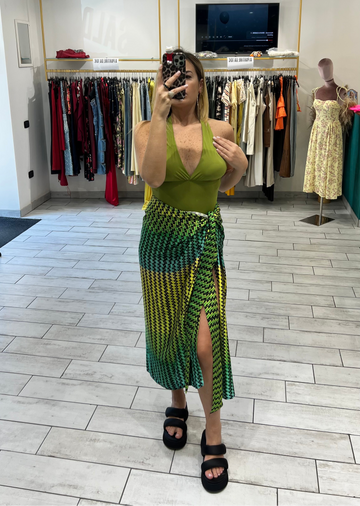 Gonna Pareo Verde/Giallo