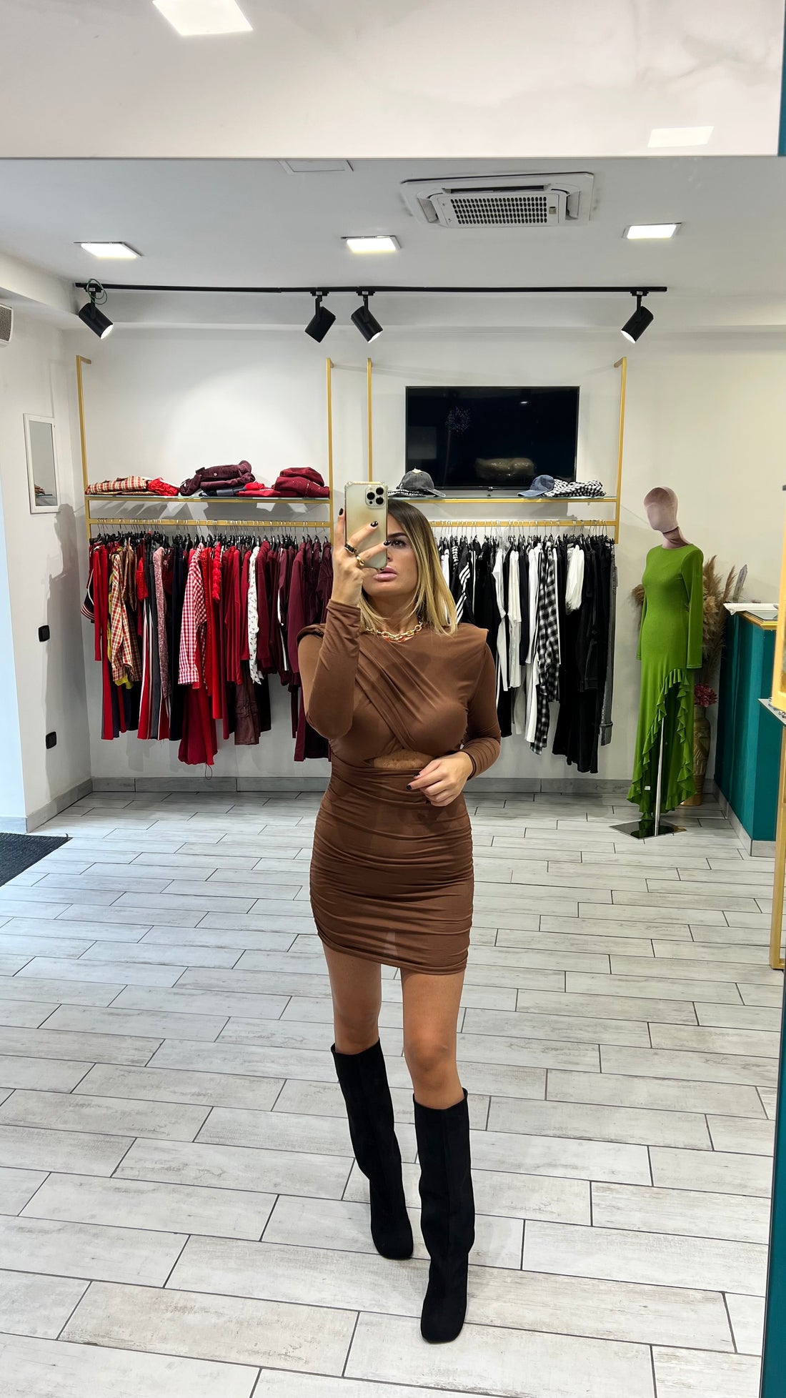 Dress Vale Marrone