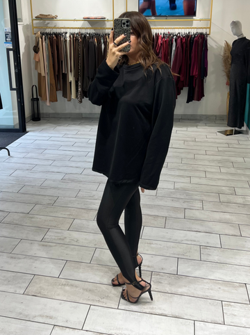 Leggings Paola Nero con staffa