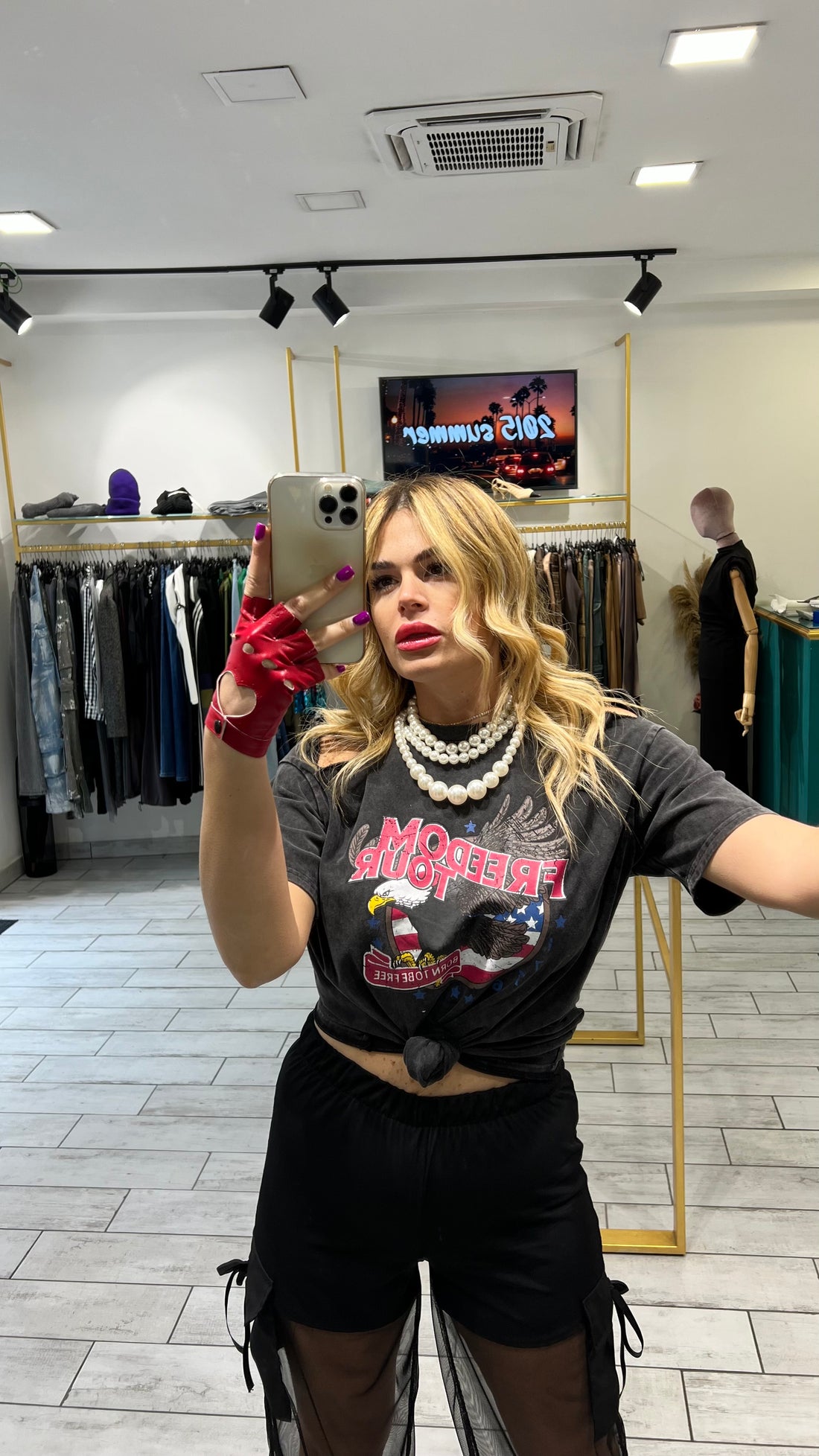 Guanti Five in ecopelle