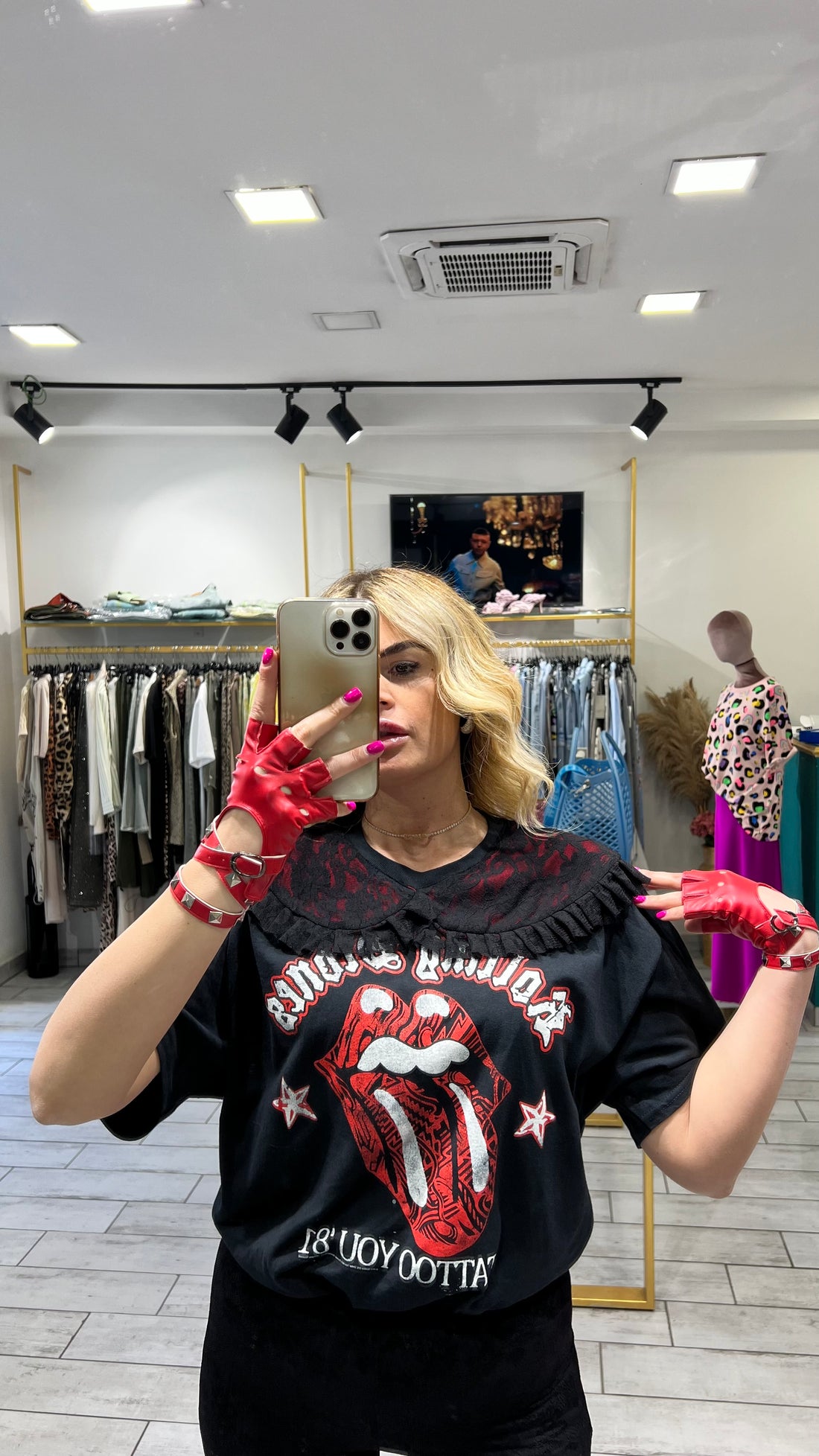 T-Shirt Rock Rolling Stones Mouth