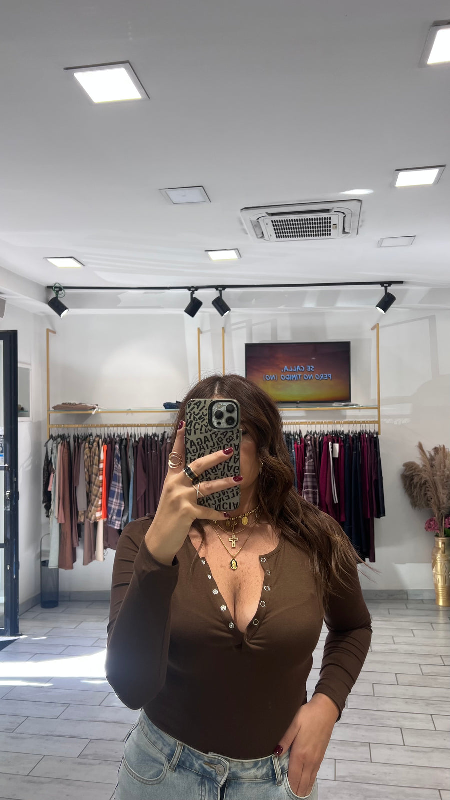 Maglia Serafina Marrone