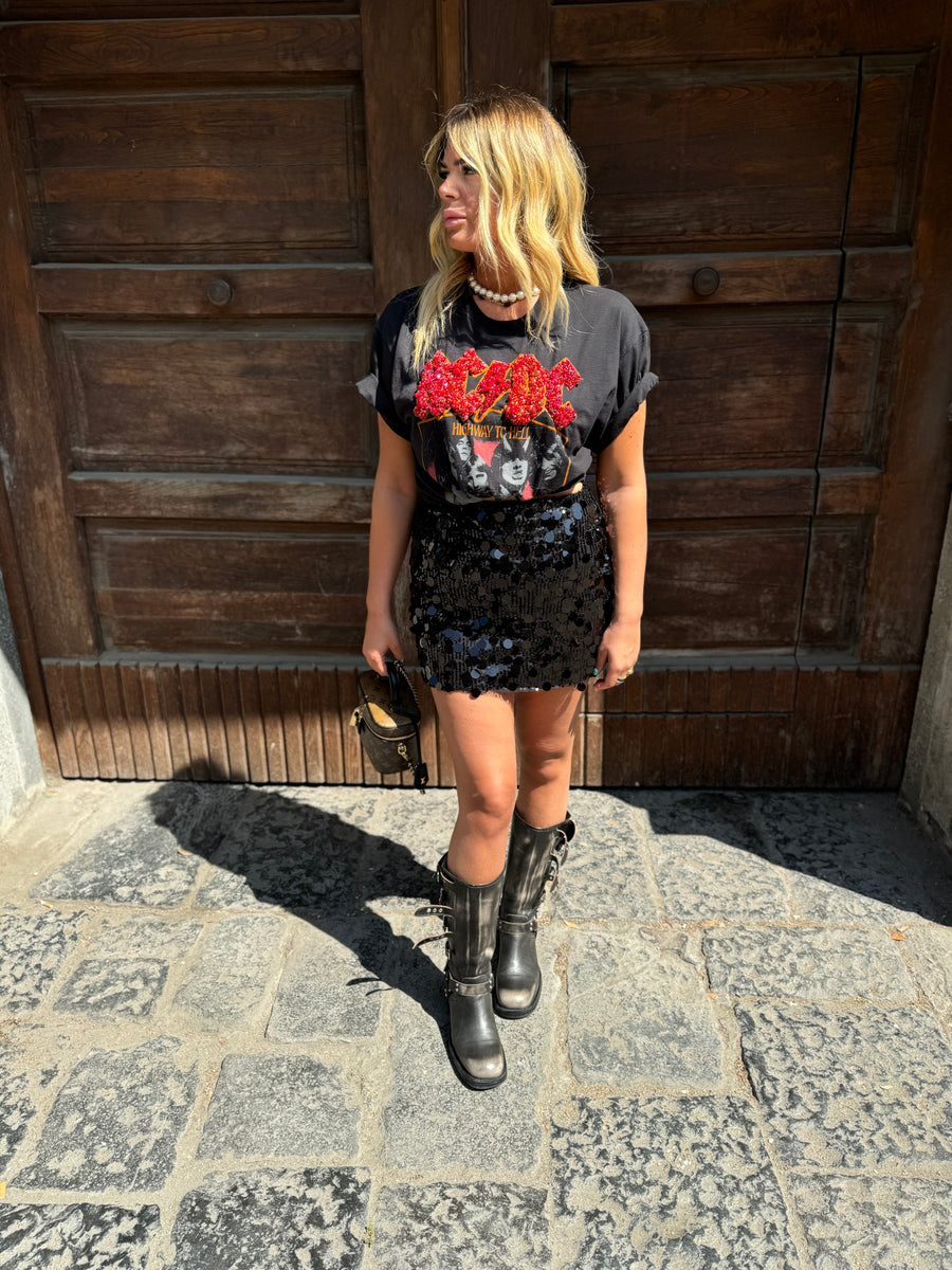 T-Shirt Rock ACDC Fire Hell