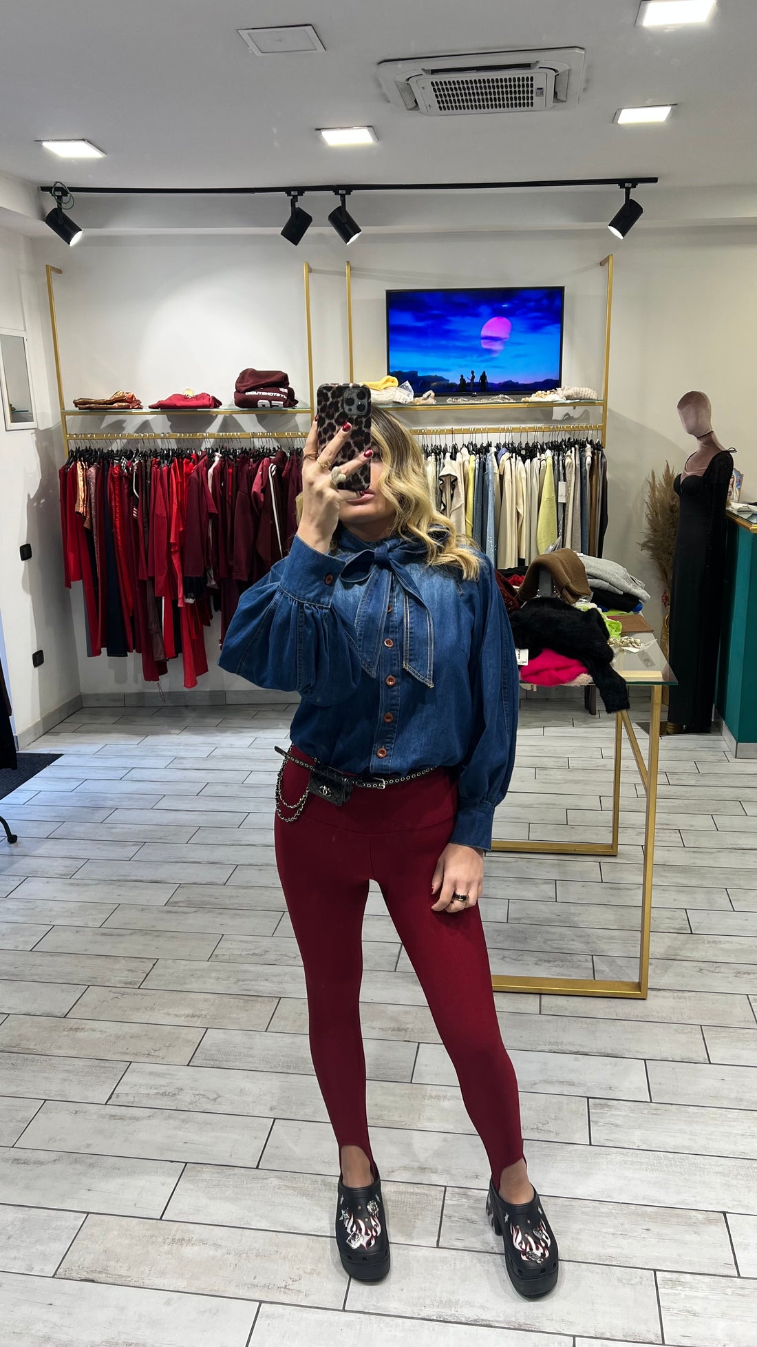 Leggings Chiara Bordo con staffa