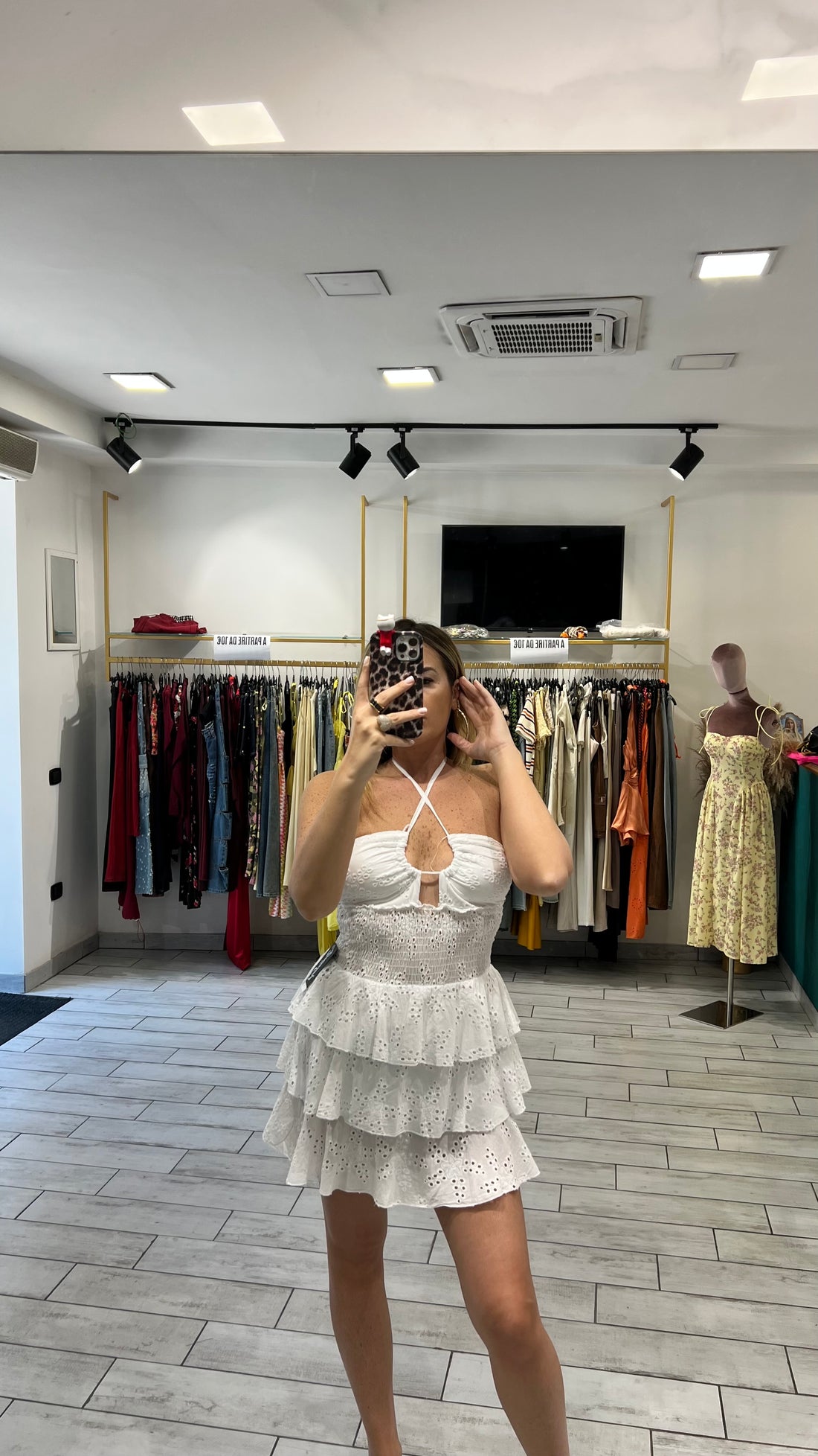 Mini Dress San Gallo Bianco