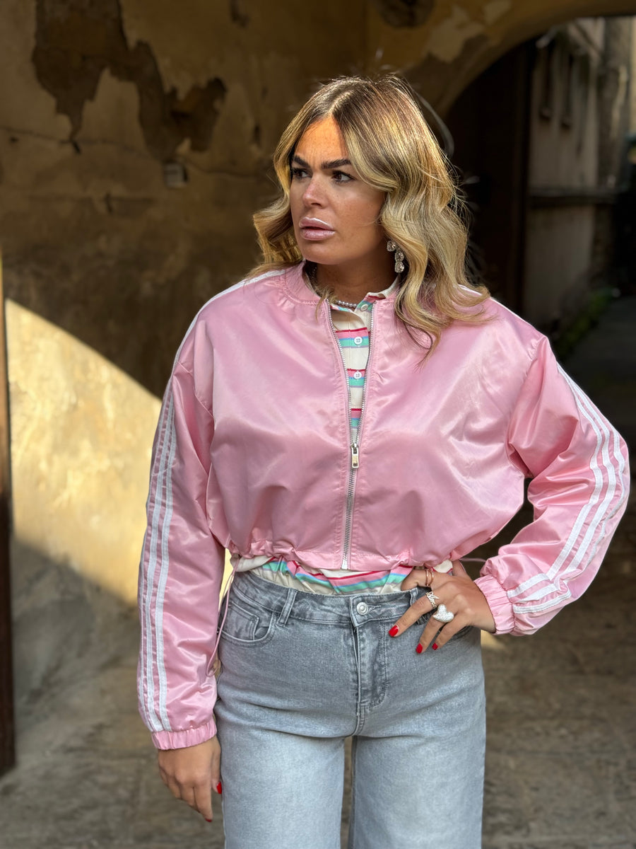 Giubbino Stripes Rosa
