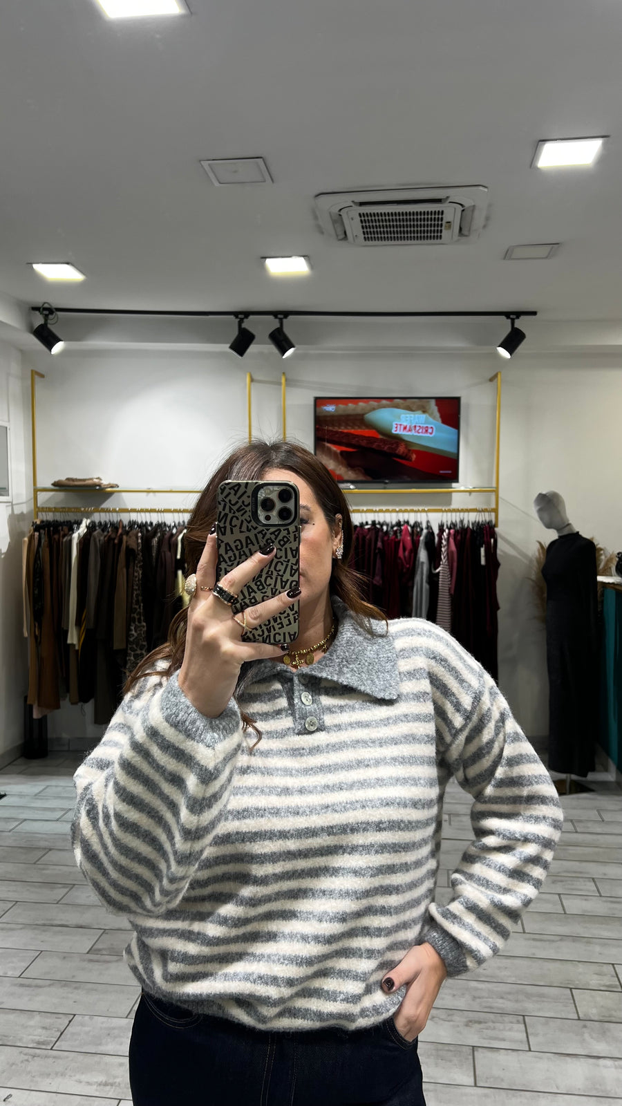 Pull a Polo Grigio/Panna