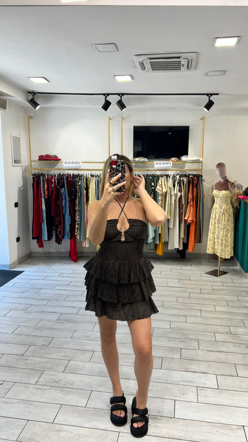 Mini Dress San Gallo Marrone