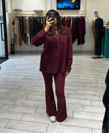 Leggings Double Bordo