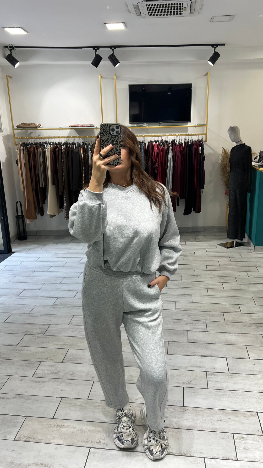 Coordinato Terry Grigio