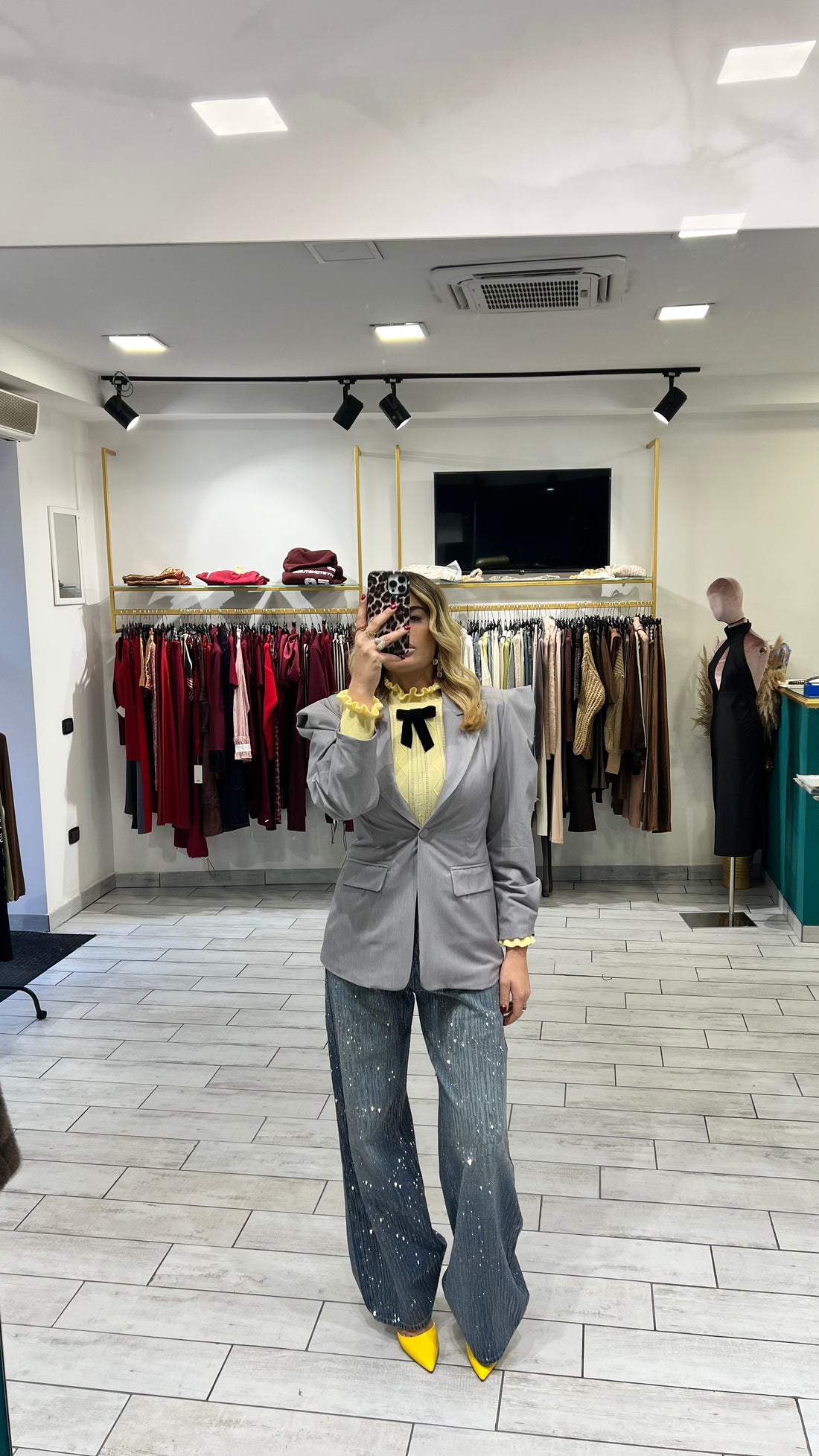 Giacca Shoulder Grigia