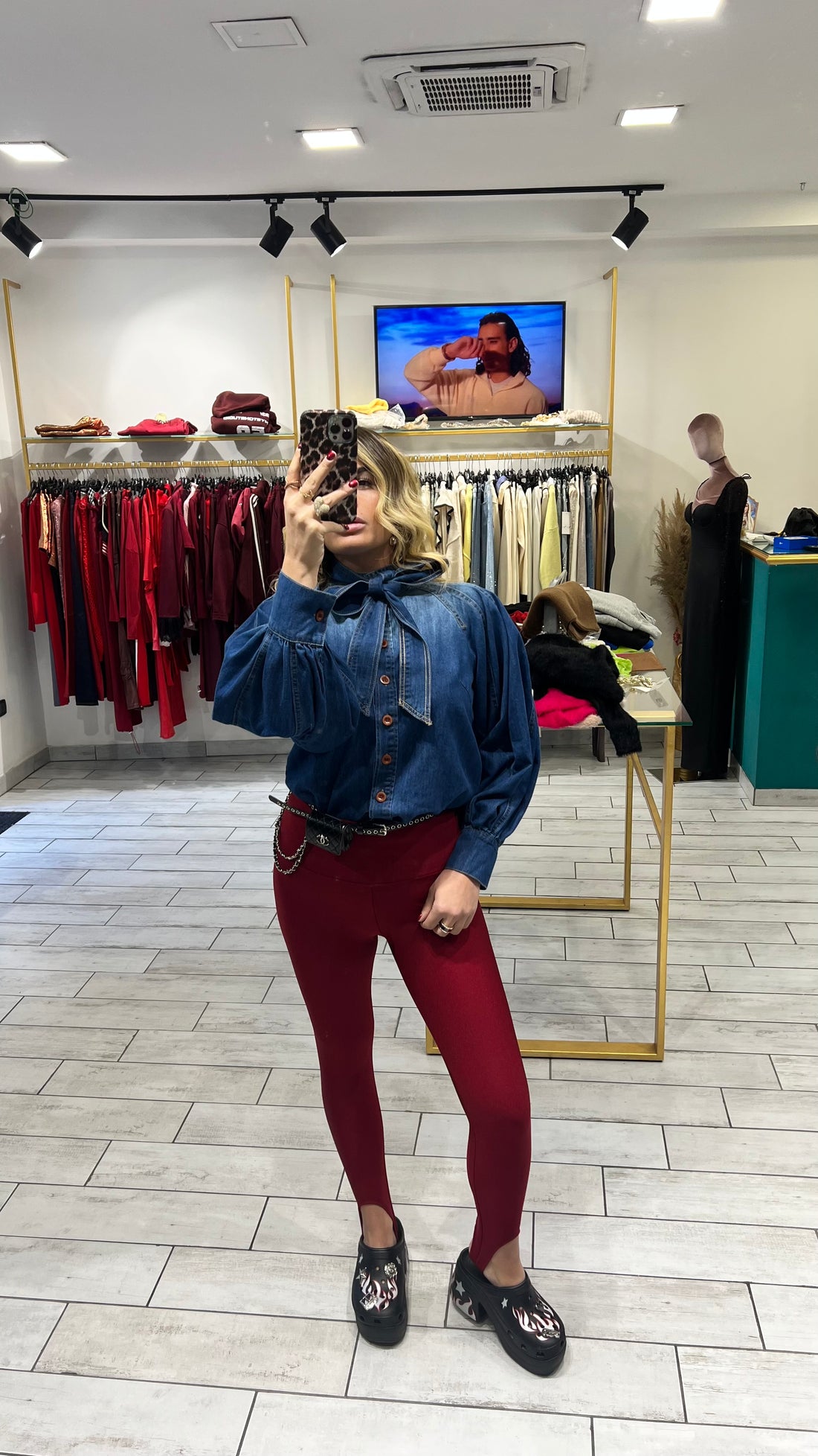 Leggings Chiara Bordo con staffa