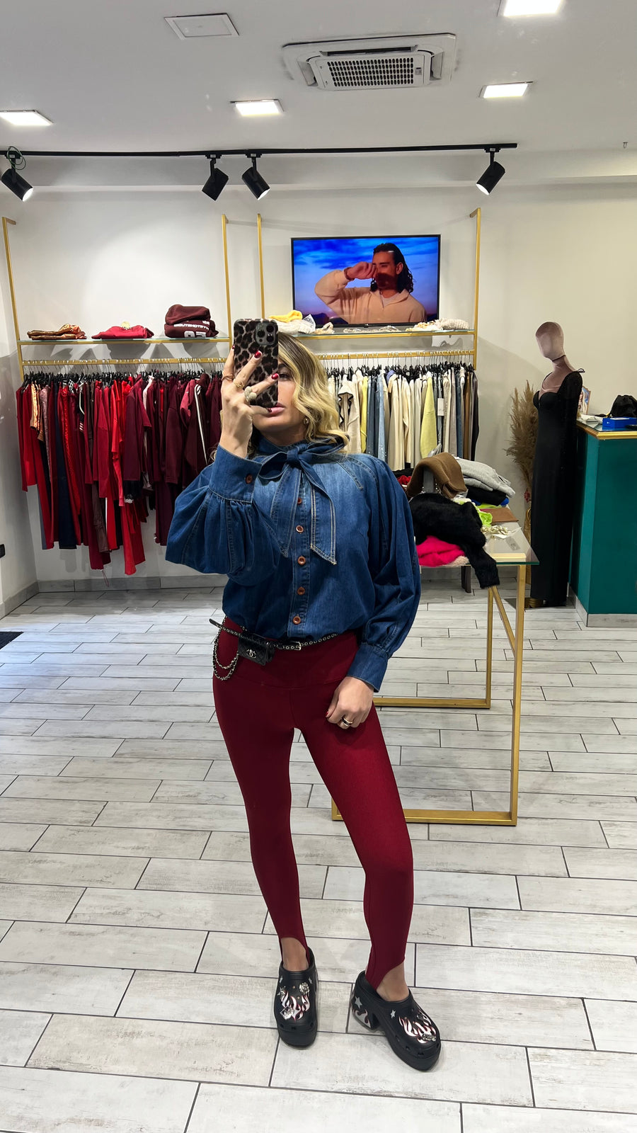Leggings Chiara Bordo con staffa