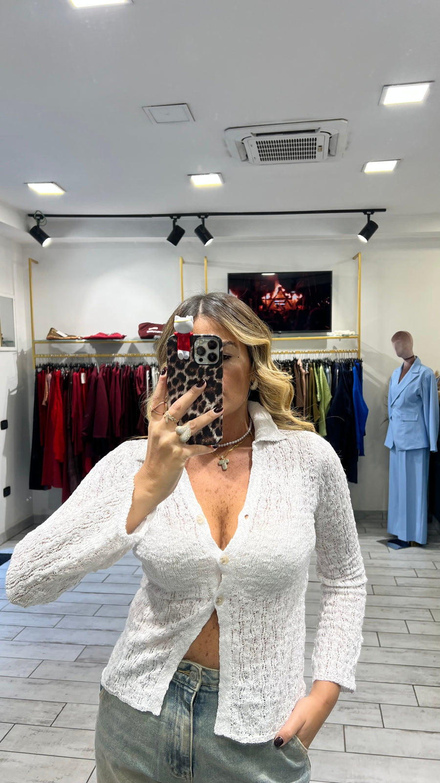 Maglia Sienna in filo Bianca