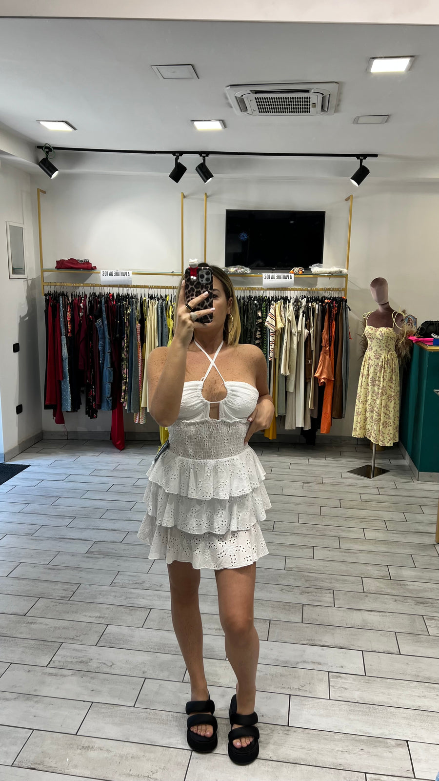 Mini Dress San Gallo Bianco