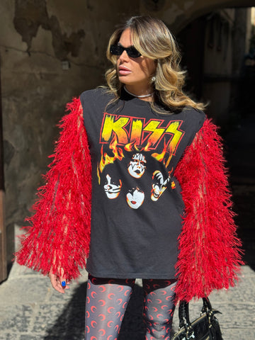 T-Shirt Rock Kiss Pompon