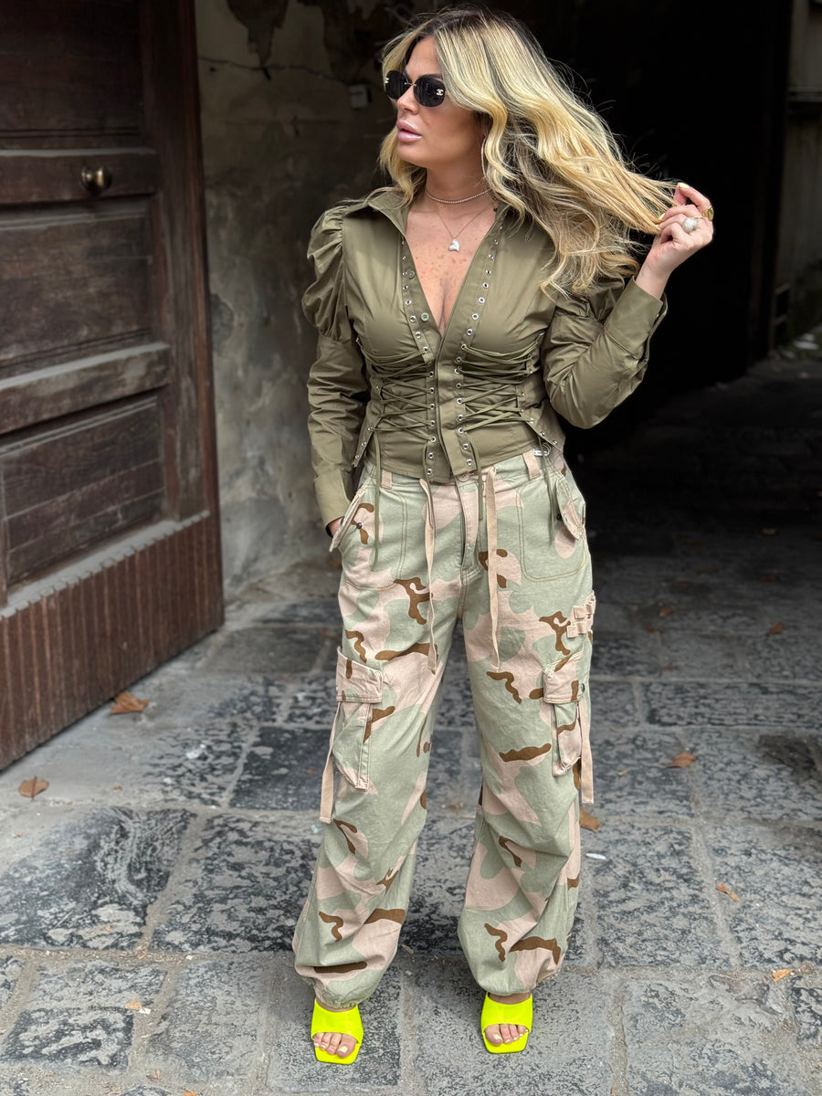 Jeans Cargo Mimetico